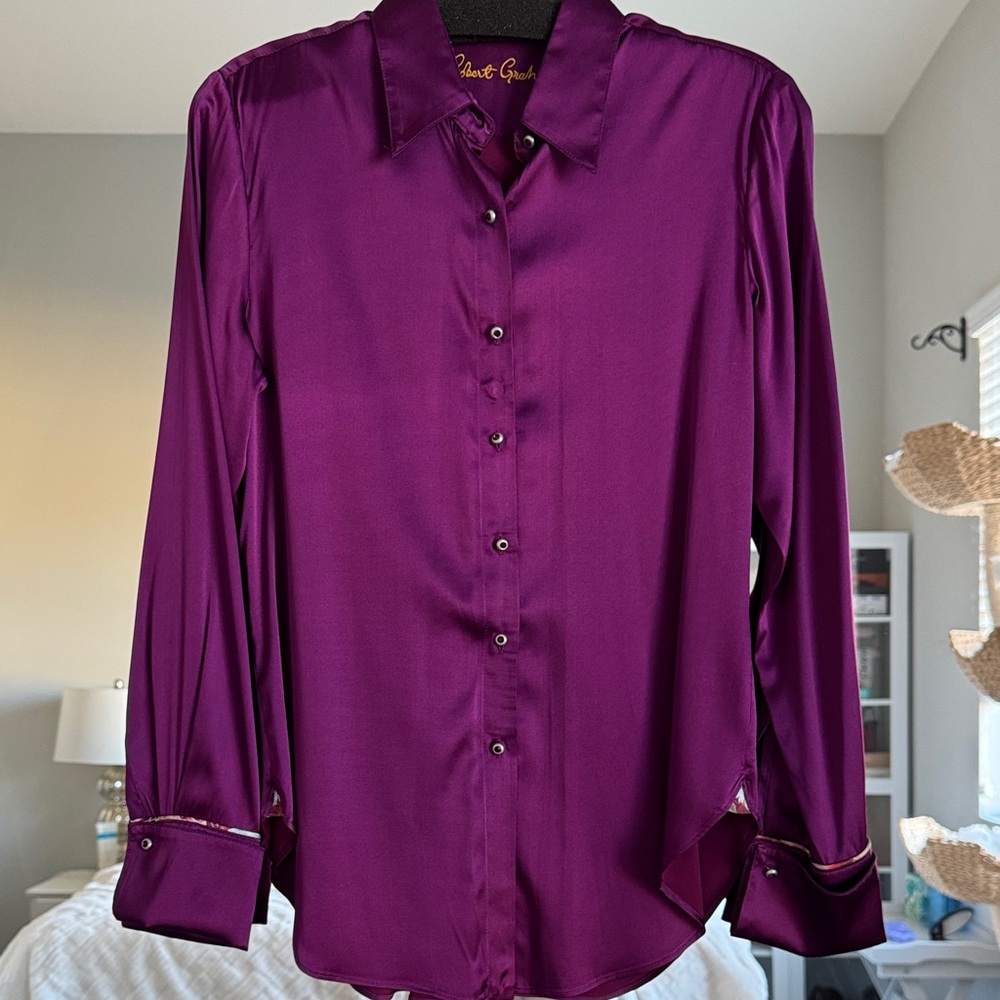 Robert Graham Silk Button Down Shirt